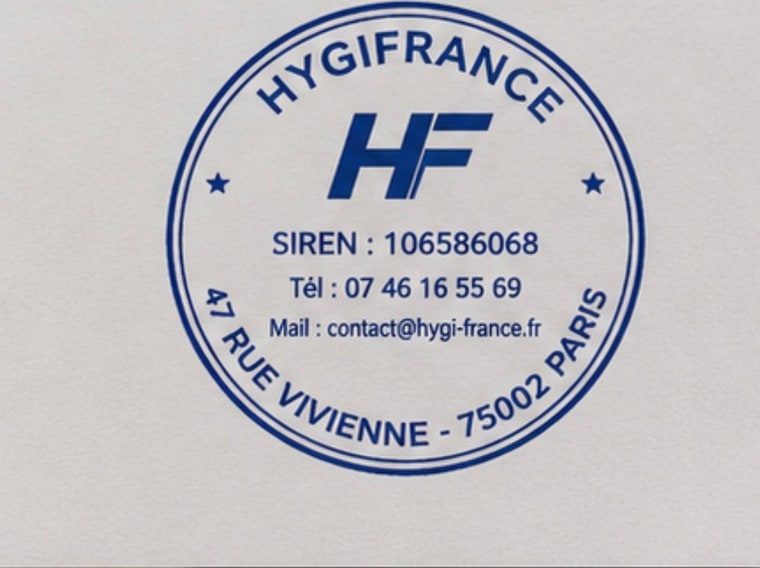 HYGIFRANCE company stamp